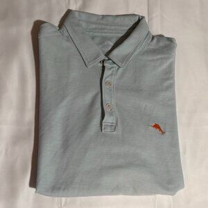 Tommy Bahama IslandZone Polo Shirt Men’s L Light Blue Short Sleeve Casual Golf